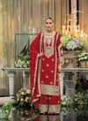 Red Colour Muskat 2 By Eba Chinon Embroidery Readymade Suits Orders In India 1719