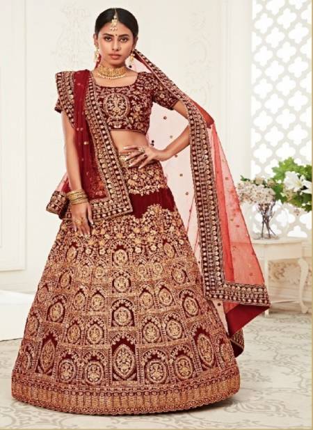 Red Colour Neo Traditionl Vol 2 By Zeel Clothing Wedding Lehenga Choli Orders In India 7710