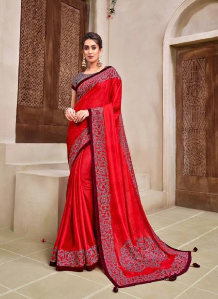 Red Colour Norita Vol 1 By Mahotsav Occasion Wear Designer Saree Suppliers In India 11913