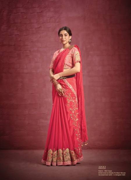 Red Colour Nurvi By Mahotsa Occasion Designer Saree Wholesale Market In Surat 22512