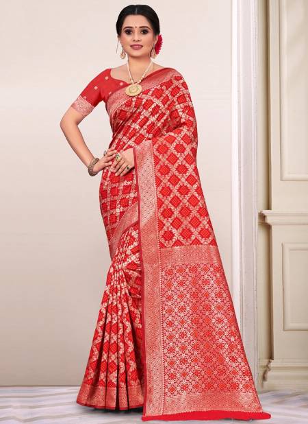 Red Colour Panihari Silk Wedding Wear Wholesale Silk Sarees 3818
