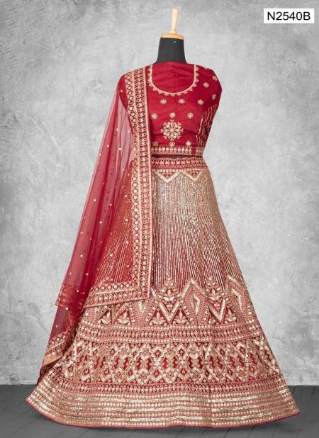 Red Colour Pavitra Rishta By Mahotsav N2540A To N2619B Lehenga Choli Wholesale Online N2540B