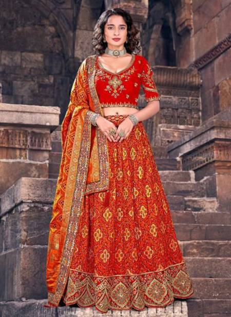 Red Colour Prearana Wholesale Ethnic Wear Designer Lehenga Choli Catalog 1702