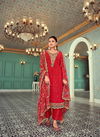 Red Colour Raheda By Radha Trendz Georgette Embroidery Salwar Kameez Suppliers In India 1194