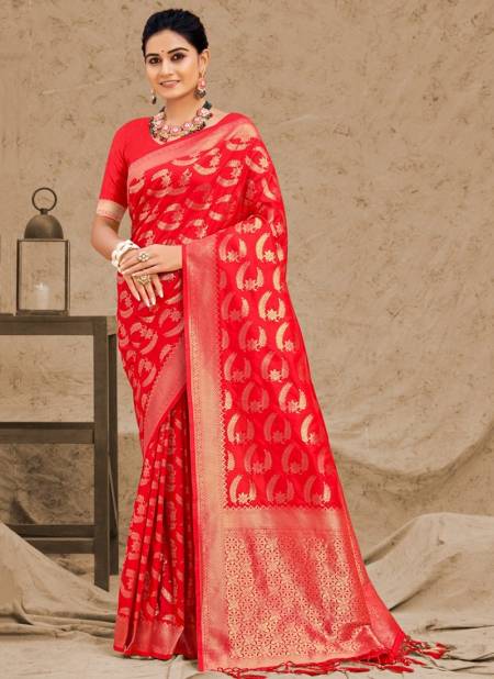 Red Colour Raj Rani Silk Designer Wholesale Silk Sarees 3244