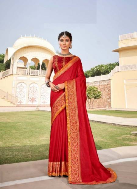 Red Colour Saraswati 81521 To 81528 By Right Women Wedding Saree Catalog 81521