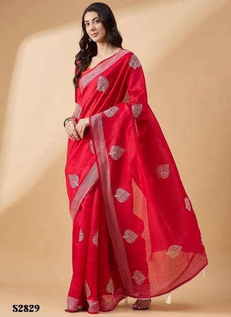 Red Colour Satya By Mahotsav Designer Saree Wholesale Shop In Surat S2829