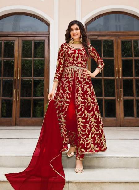 Red Colour Sharmin 2067 Colors Designer Salwar Suit Catalog 2067 B