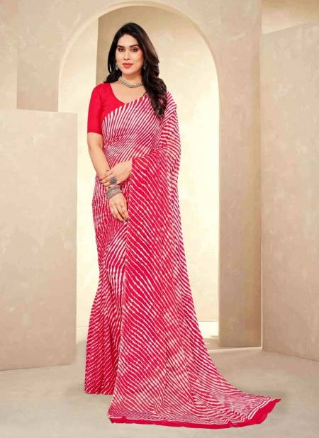 Red Colour Star Chiffon Vol 124 By Ruchi Daily Wear Saree Catalog 24318 A