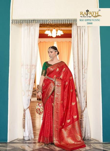 Red Colour Sutraa Silk By Rajpath Silk Saree Catalog 130001