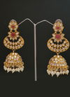 Red Colour Traditional Wear Designer 150 To 161 Earrings Catalog 155