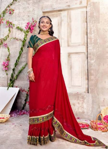 Red Colour Varnamala By Right Women 21231 To 21238 Wedding Saree Catalog 21232
