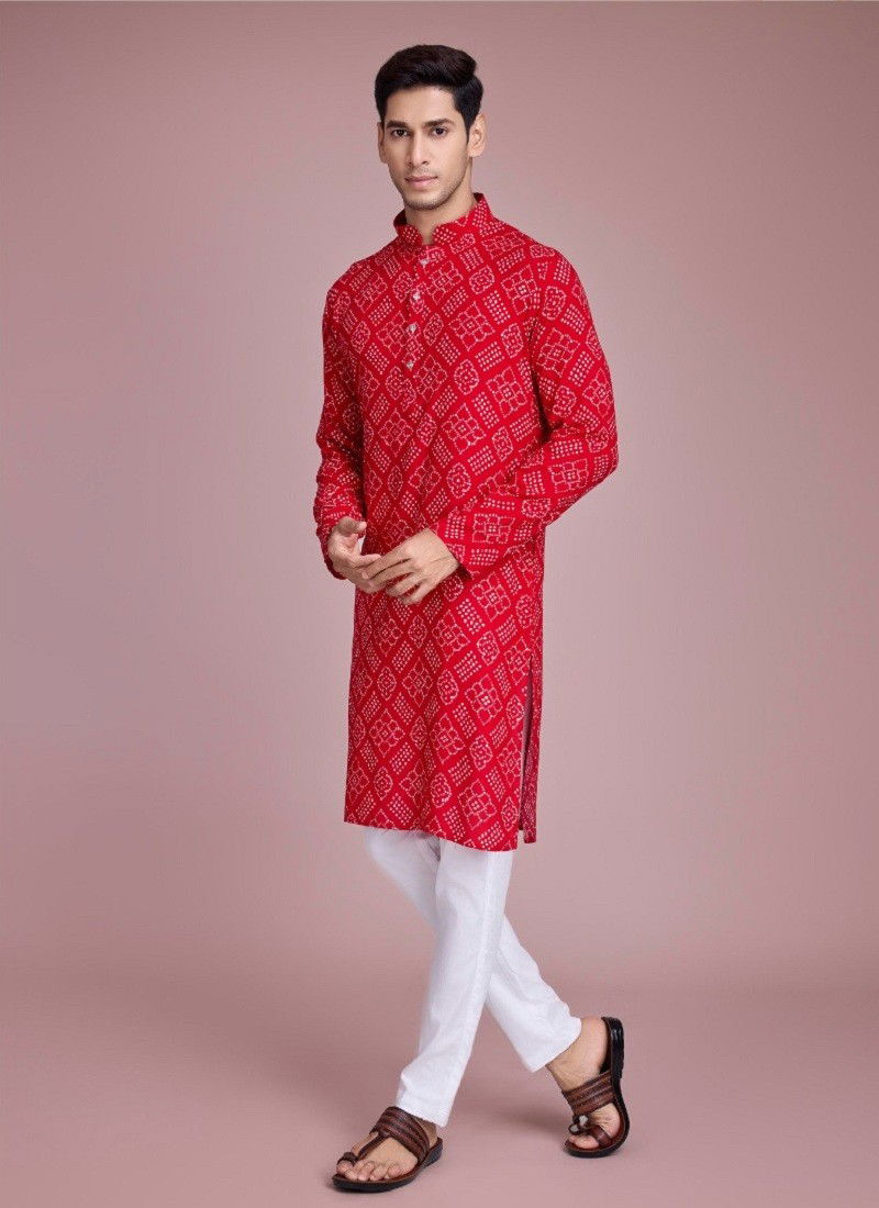 Red Colour Vastra Vol 4 By Shubhvastra Rayon Printed Foil Kurta Wholesale Online 6034