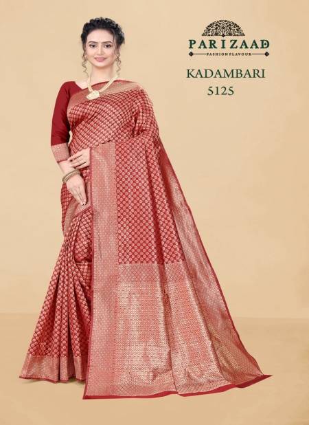 Red Colour kadambari By Parizaad Silk Designer Saree Wholesalers In Delhi 5125