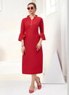 Red Cotton kurty 1009