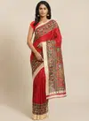 Red Designer Daily Wear Pinted Bhagalpuri Saree 73