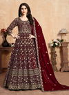 Anaya Faux Georgette Latest Designer Abaya Style Heavy Work Anarkali Suits Collection