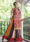 Red Multi Colour MF Mesmora Atrangi Navaratri Special Kurti With Bottom Manufacturers MF2802