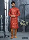 Red Multi Colour Vol 10 Occasion Wear Mens Kurta Pajama Wholesale Market In Surat 2062