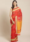 Red Pinted Bhagalpuri Saree 53