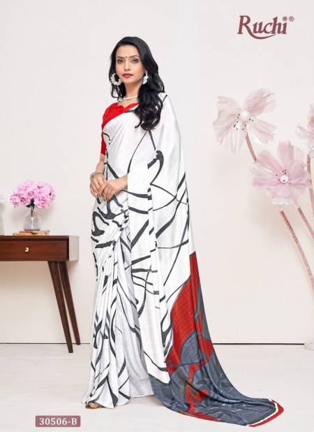 Red Vivanta Silk 31st Edition By Ruchi 30501A To 30506B Saree Manufacturers 30506B Catalog