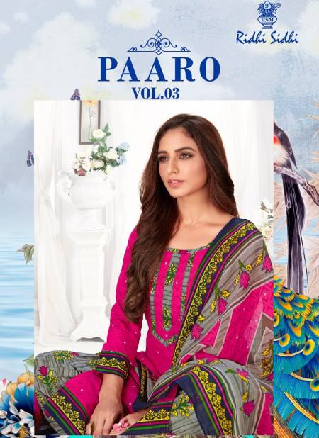 Ridhi Sidhi Paaro Vol 3 Latest Designer Cotton Printed Dress Material Collection  Catalog