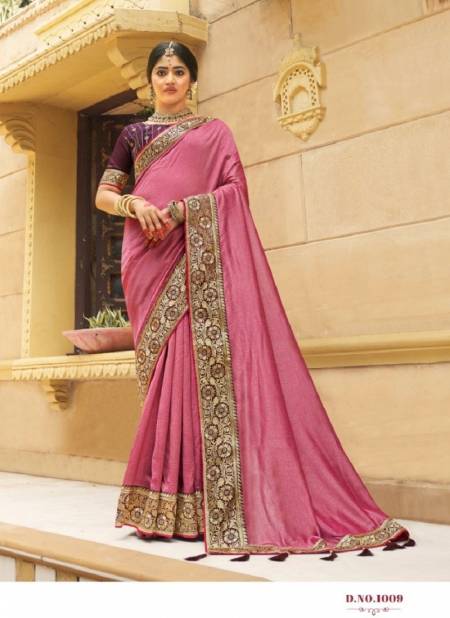 Rose Pink Colour Manyta By Suma Designer Wedding Wear Saree Wholesale Market In Surat With Price 1009