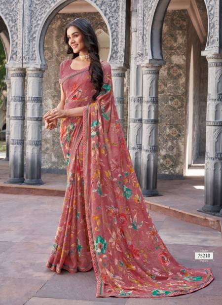 Rouge Colour Karishma By Vipul Georgette Wear Sarees wholesale Online 75210