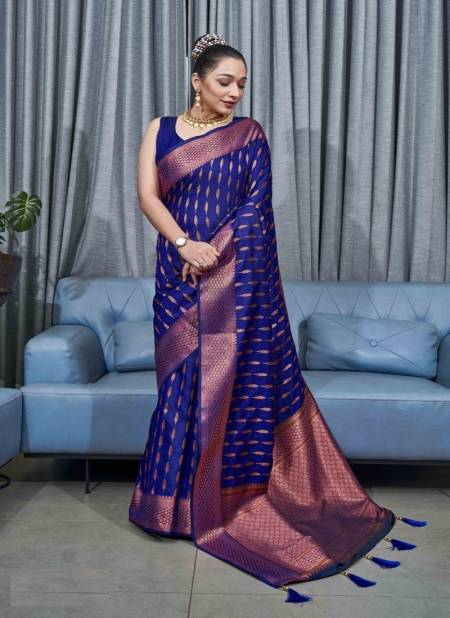 Royal Blue Colour Sara By Fashion Lab Silk Saree Catalog 708