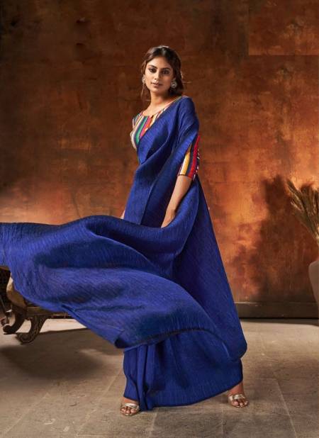 Royal Blue Colour Sneha By Fashion Lab Georgette Saree Catalog 7003