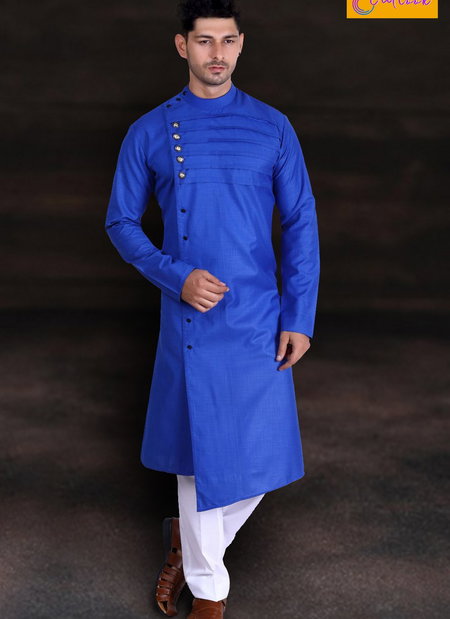Royal Blue Outluk Vol 8 Eid Special Party Wear Designer Plain Kurta Pajama 8003