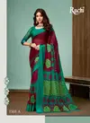 Maroon Ruchi Sarees Blueberry Vol 13 Chiffon  Regular Wear Saree 1301A