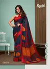 Blue Ruchi Sarees Blueberry Vol 13 Chiffon Regular Wear Saree 1301B