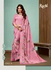 Pink Ruchi Sarees Blueberry Vol 13 Chiffon Regular Wear Saree 1302A