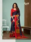 Navy Blue Ruchi Sarees Blueberry Vol 13 Chiffon Regular Wear 1306A