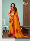 Yellow Color Ruchi Sarees Blueberry Vol 13 Chiffon Designer Regular Wear Saree 1310A