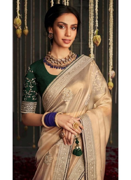 Tew Soft Tissue Silk With Embroidery Work Saree Exporters In India
