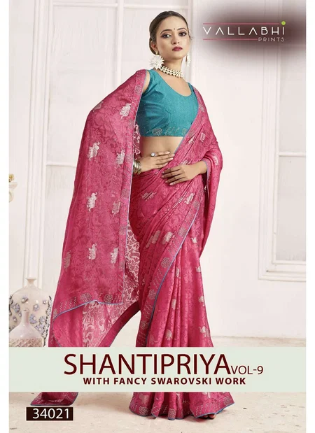 Shantipriya 9 By Vallabhi Brasso Floral Printed Saree