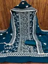 Sea Blue Colour Clothing Palette 2 9021 Non Catalog Dress Material 9021-3
