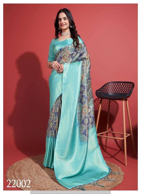 Sea Blue Colour Dionne Vol 1 By Sethnic Kubera Pattu Designer Saree Wholesale In India 22002