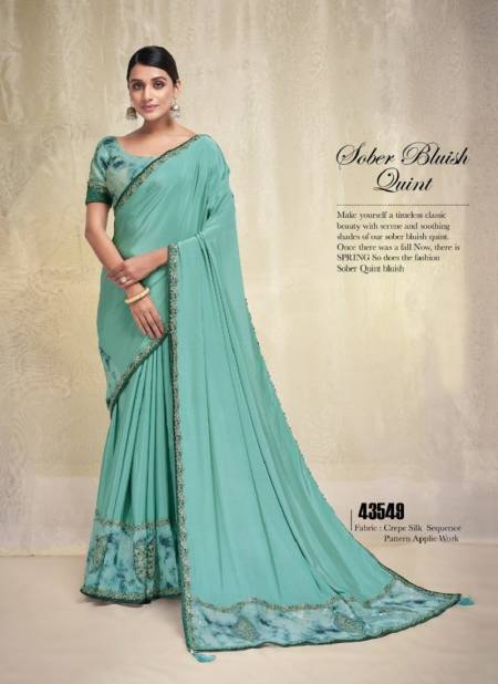 Sea Blue Colour Norita Sale Vol 3 By Mahotsav Occasion Wear Designer Saree Orders In India 43549