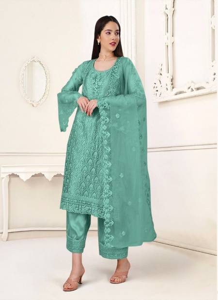 Sea Green Aishaa By Biva Designer Salwar Suit Catalog 30027