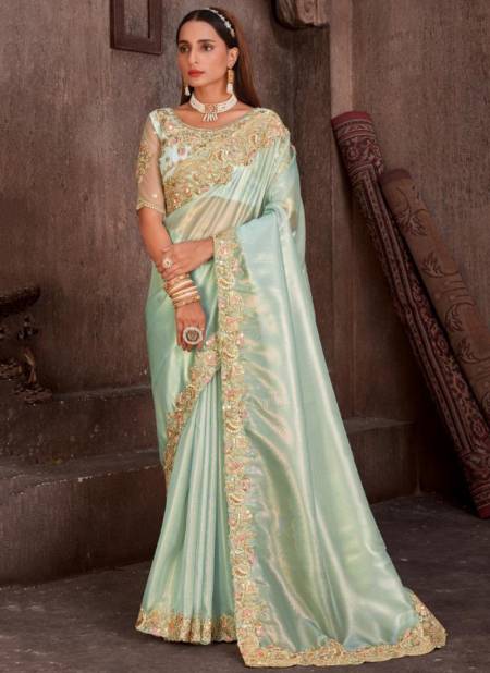 Sea Green Colour 472 Colours Wholesale Designer Wedding Sarees Catalog 472 D