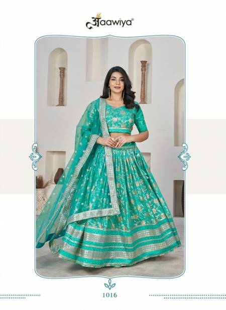 Sea Green Colour Aalisha Vol 1 By Aawiya Dola Jacquard Designer Lehenga Choli Wholesale Online 1016