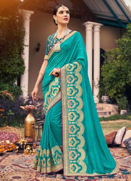 Sea Green Colour Advika Ethnic Wear Wholesale Designer Saree Catalog 4703