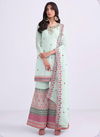 Sea Green Colour Almora Vol 6 Wedding Wear Wholesale Palazzo Suit Catalog 3022