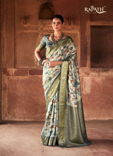 Sea Green Colour Anshika Silk By Rajpath Pure Handloom Designer Saree Catalog 240001