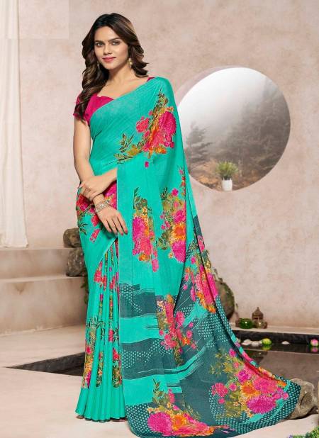 Sea Green Colour Avantika Silk Vol 2 By Ruchi Daily Wear Saree Catalog 22003 A