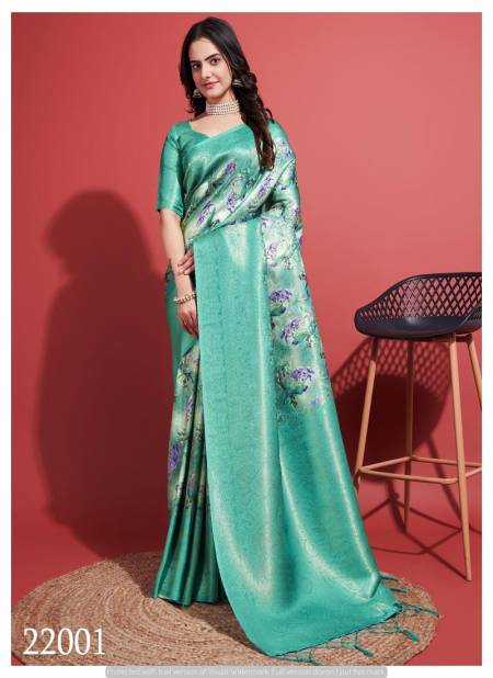 Sea Green Colour Dionne Vol 1 By Sethnic Kubera Pattu Designer Saree Wholesale In India 22001