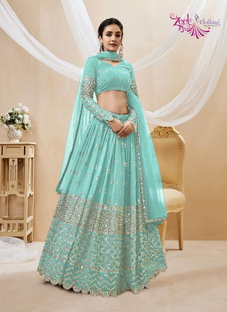 Sea Green Colour Expression Vol 1 By Zeel Party Wear Lehenga Choli Catalog 309 Catalog